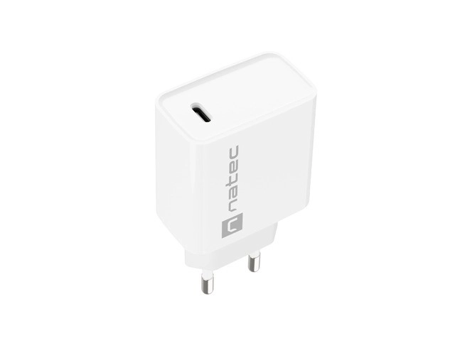 Fehér USB-C gyors töltő 20W Natec Ribera