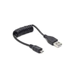 USB kábel AM-Micro spirál 20-60 cm