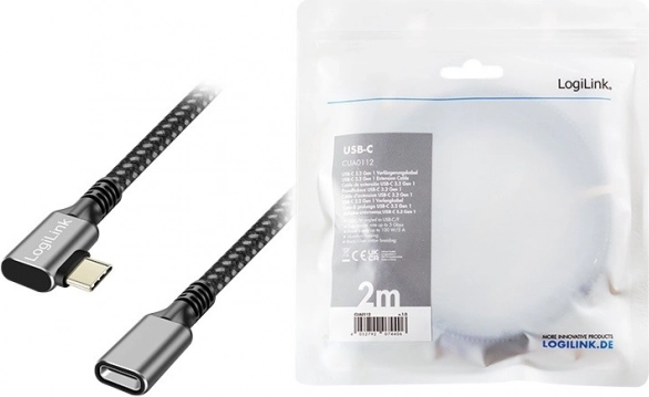USB 3.2 Gen1 USB-C kábel USB-C/F 2m PD-vel
