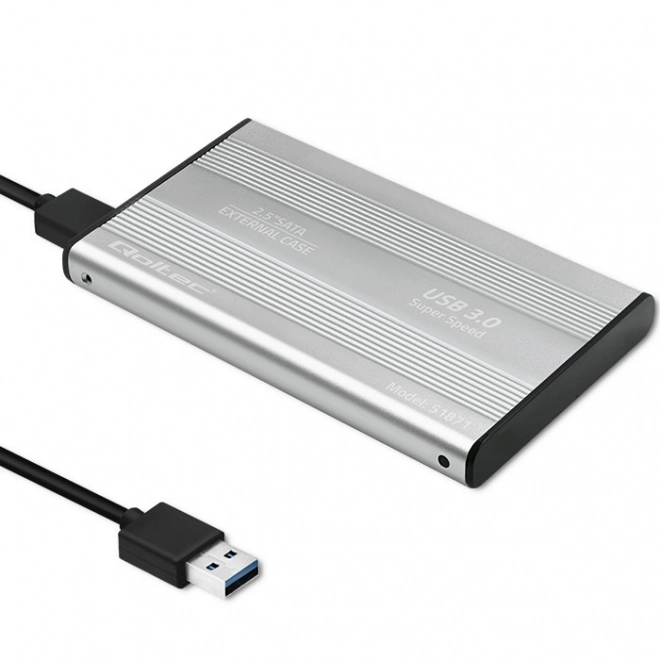 Alumínium külső merevlemez ház 2.5'' SATA3 USB 3.0 ezüst