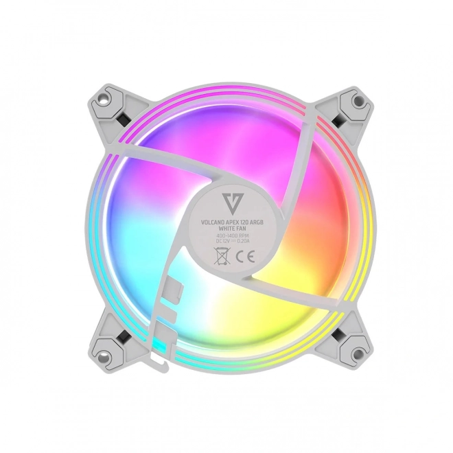 Ventilátor Volcano Apex ARGB 120 mm fehér
