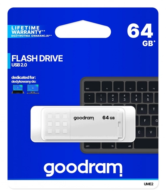 Goodram pendrive fehér 64GB USB 2.0