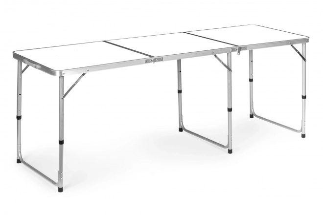 Kempingasztal összecsukható fehér lap 180 x 60 cm