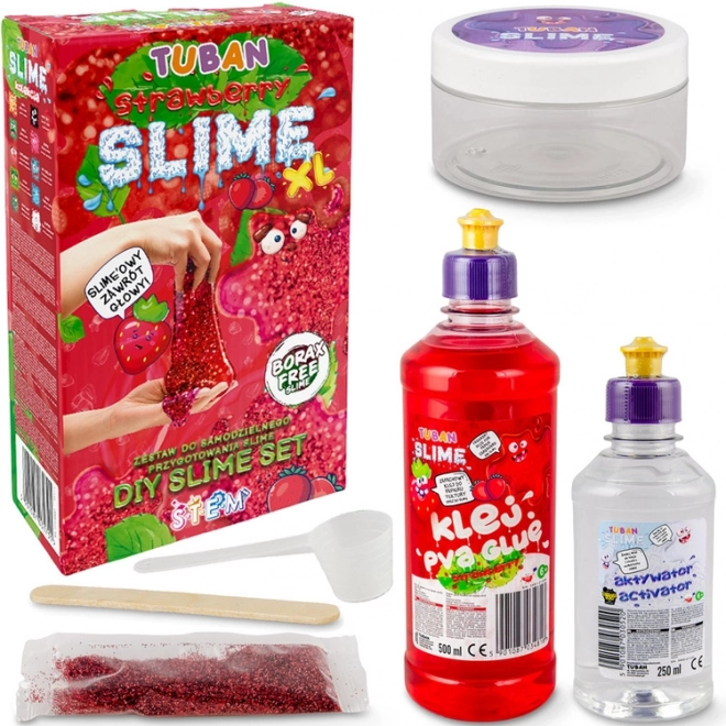 Tuban kreatív érzékszervi készlet Slime - Eper XL
