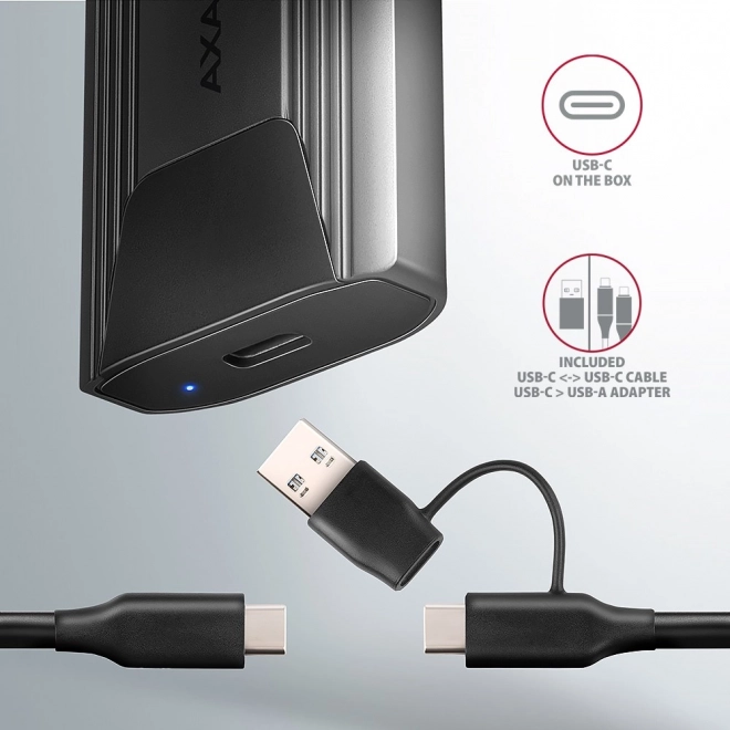 Alumínium külső SSD ház USB-C 3.2 NVMe & SATA támogatással