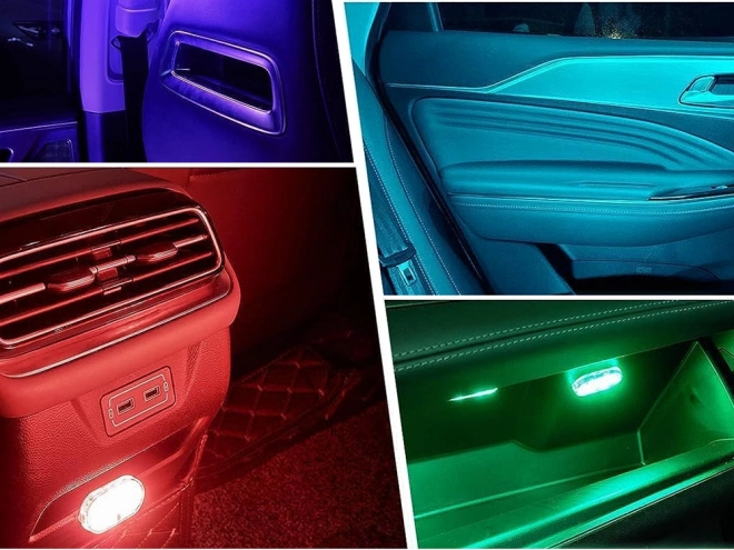 LED RGB autó belső világítás - vezeték nélküli kiegészítő