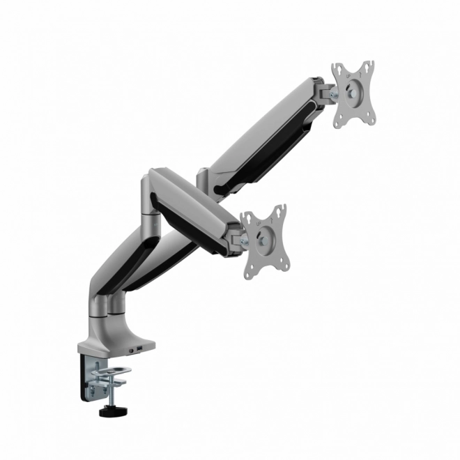 Gázos dupla monitortartó LED/LCD kijelzőkhöz 17-35
