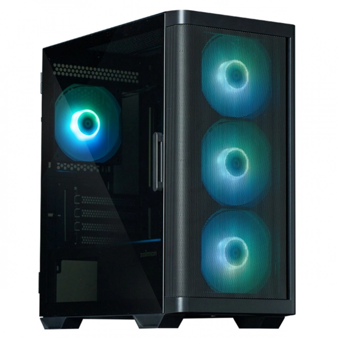 Számítógépház M4 fekete mATX Mini Tower 4 ventilátor ARGB