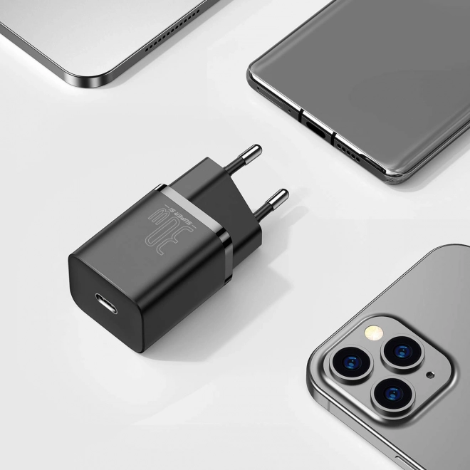 Baseus gyors USB-C töltő 30W fekete