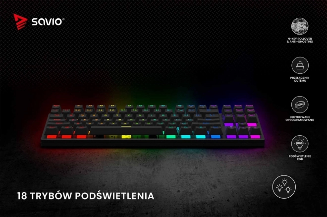 Mechanikus billentyűzet Savio Tempest X2 RGB Outemu Brown