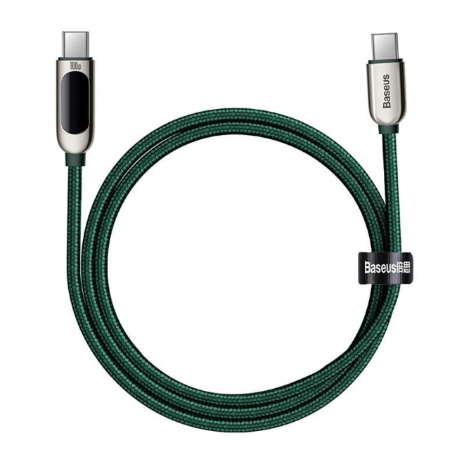 Baseus kijelzős USB-C kábel zöld