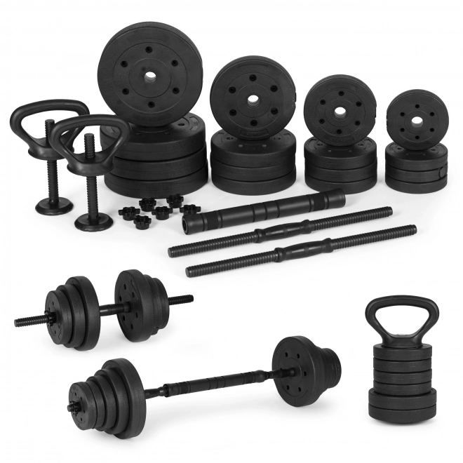 Állítható súlyzó 2x20 kg rúddal és kettlebell-lel