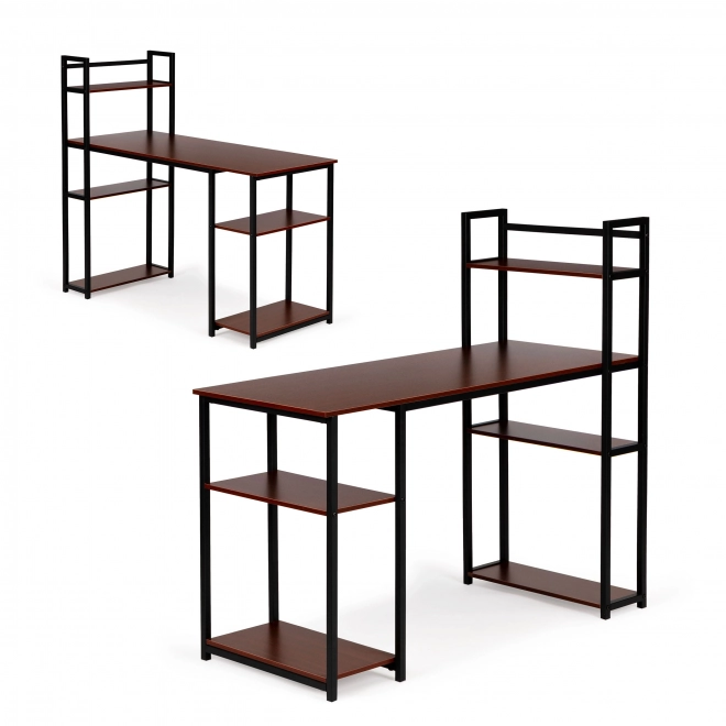 Modernhome loft stílusú íróasztal világos tölgy sötét bronz