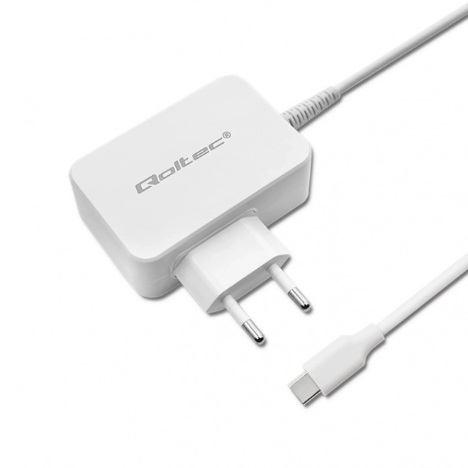 Fehér 65W hálózati adapter USB-C PD technológiával