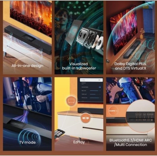 Hisense soundbar beépített mélynyomóval