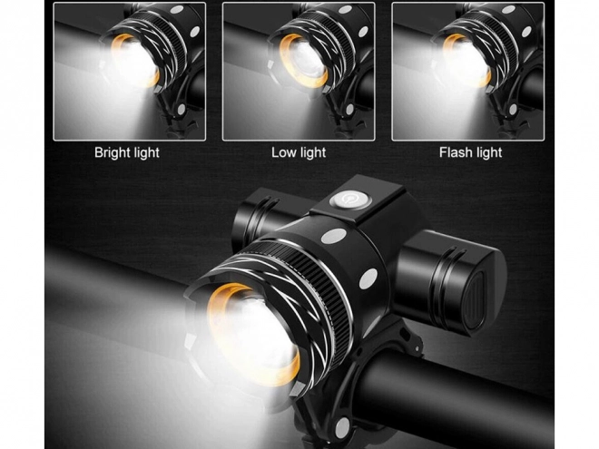 Led kerékpárlámpa szett első-hátsó T6