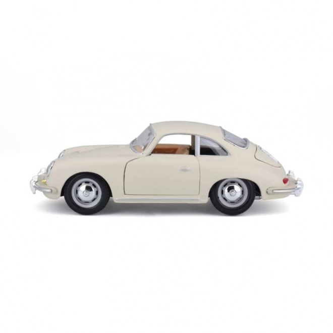 Bburago Porsche 356B Coupe (1961) elefántcsont színű modellautó 1:24