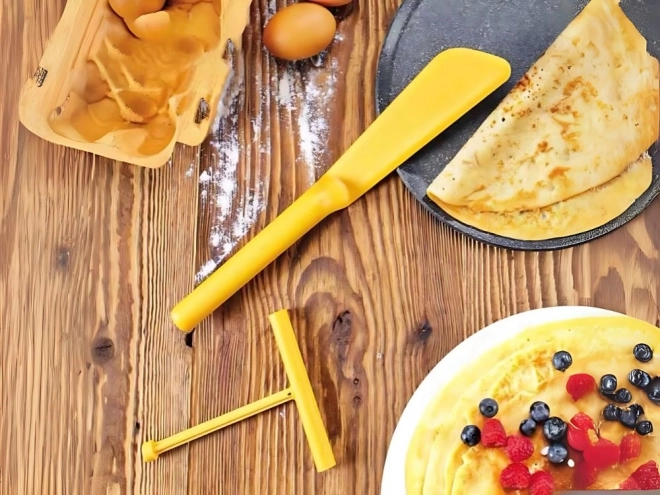 Palacsinta forgató spatula és henger készlet