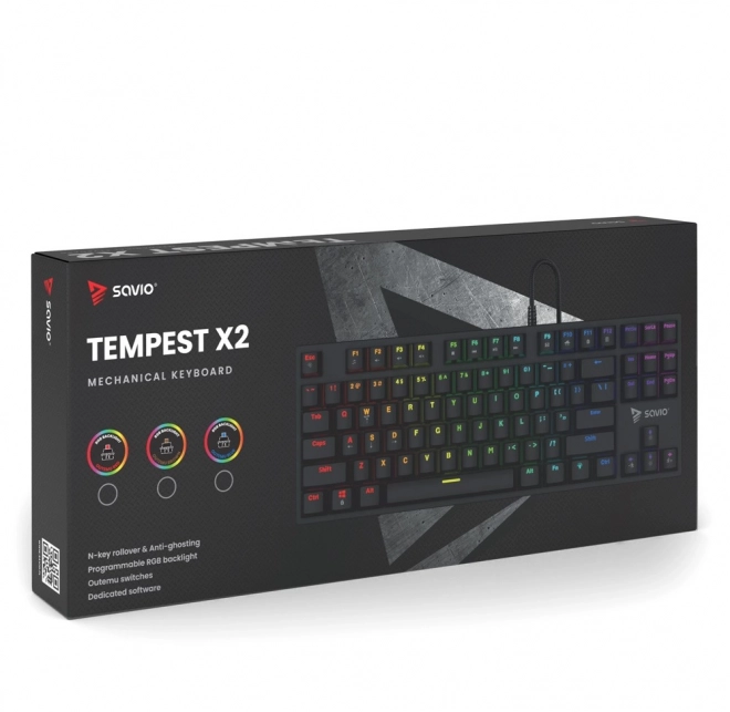 Mechanikus RGB billentyűzet Tempest X2 Outemu Red