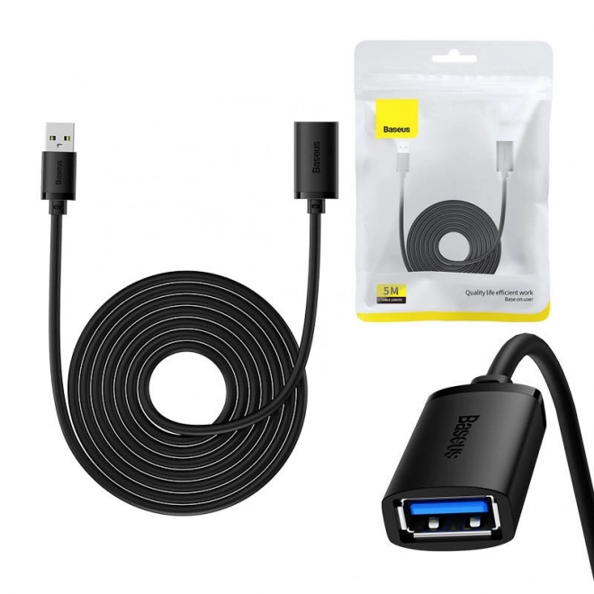 Baseus AirJoy USB 3.0 hosszabbítókábel, 5 m, fekete