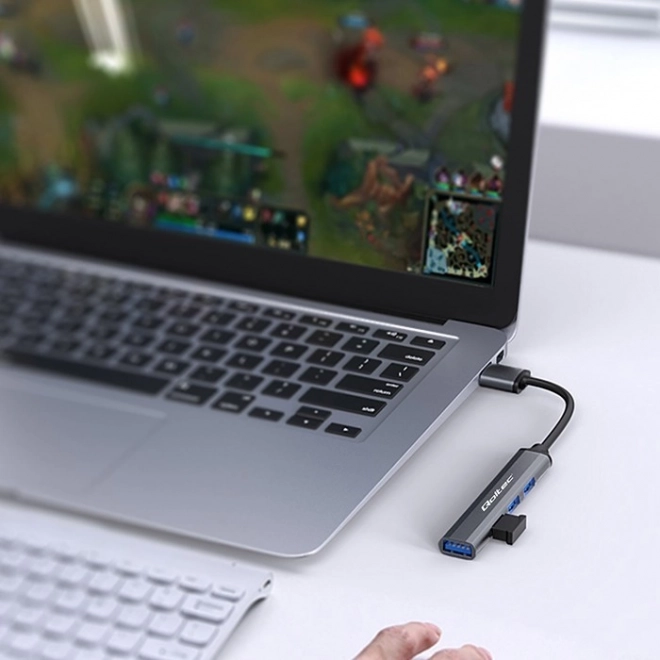 Qoltec USB 3.0 hub 4 az 1-ben