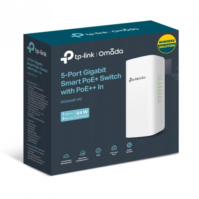 TP-Link Omada Smart SG2005P-PD 5-portos PoE kapcsoló