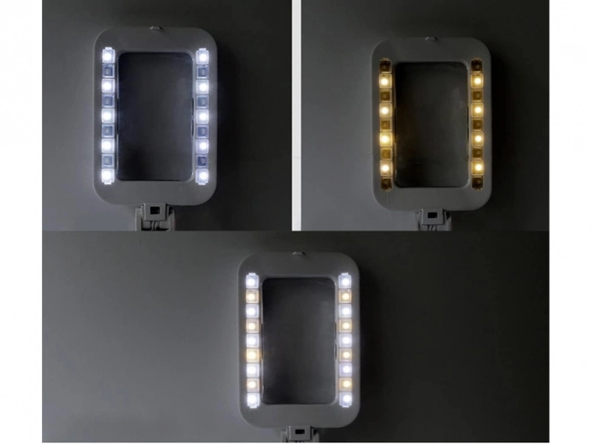 Nagy asztali ékszerész nagyító 3x 18 LED összecsukható