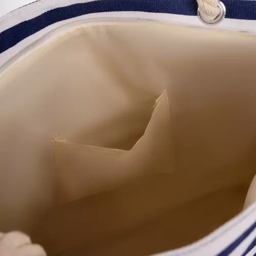 Nagy tengerészeti stílusú strand- és pikniktáska