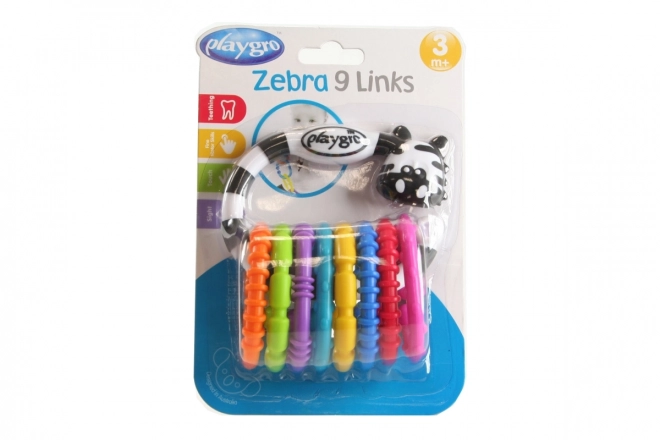 Playgro - Színes Zebra Karikákkal