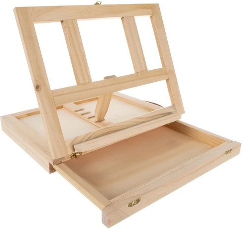 Asztali fa állvány tárolóhellyel