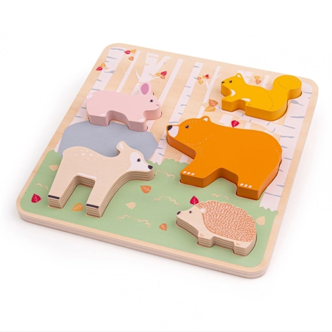 Bigjigs baby fa puzzle erdő