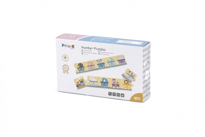 Drewniane numerikus puzzle - VIGA PolarB Montessori