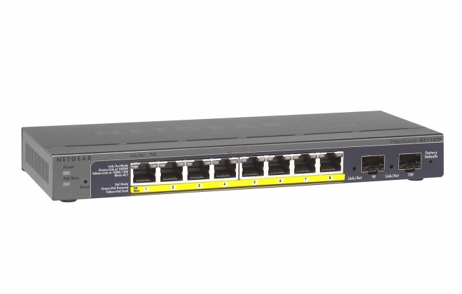 Netgear smart switch 8 portos gigabites PoE 2 SFP-vel