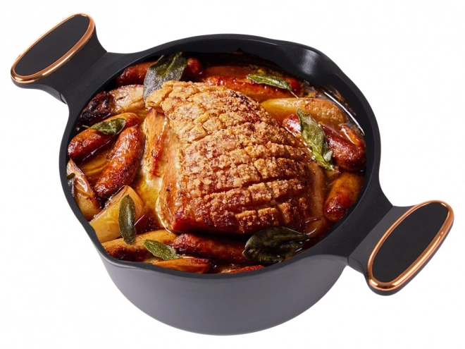 mély serpenyő fedéllel indukciós és gázfőzőlaphoz, non-stick bevonat, 7l