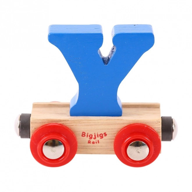 Fakocka vagon "Y" betű - Bigjigs Rail