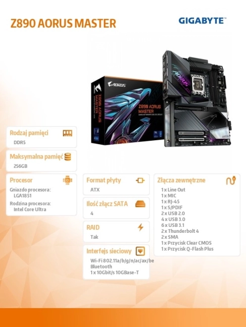 Z890 AORUS MASTER alaplap