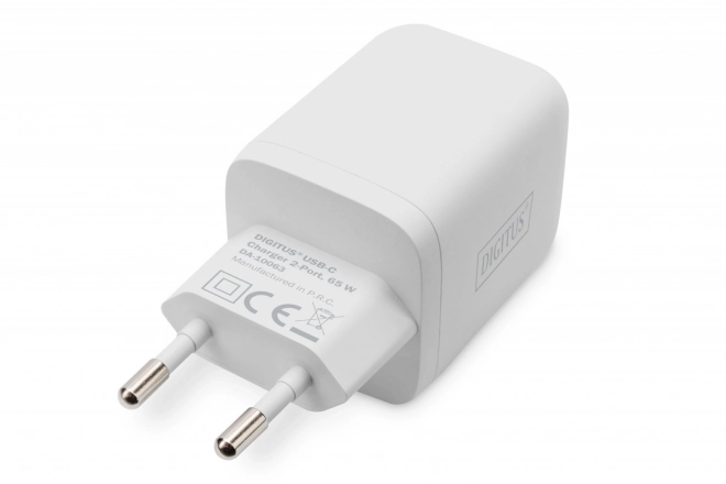 Fehér GaN dupla USB-C PD 3.0 töltő, max. 65W