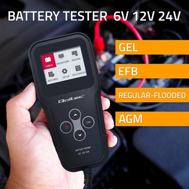 Digitális akkumulátor teszter LCD kijelzővel