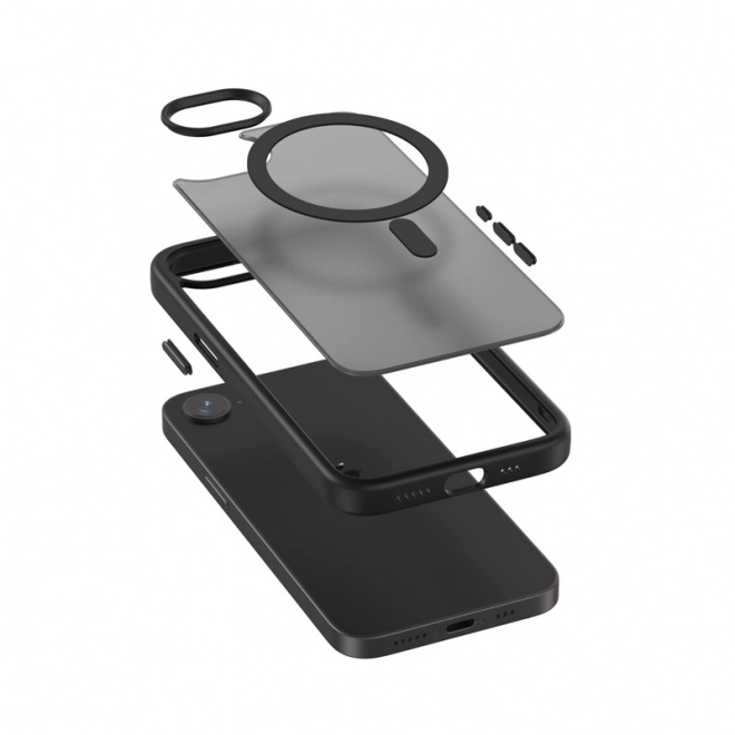 Hybrid Frost Mag Cover tok iPhone 16e MagSafe fekete