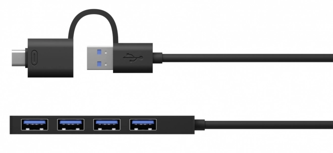 4-portos USB hub Type-C és Type-A