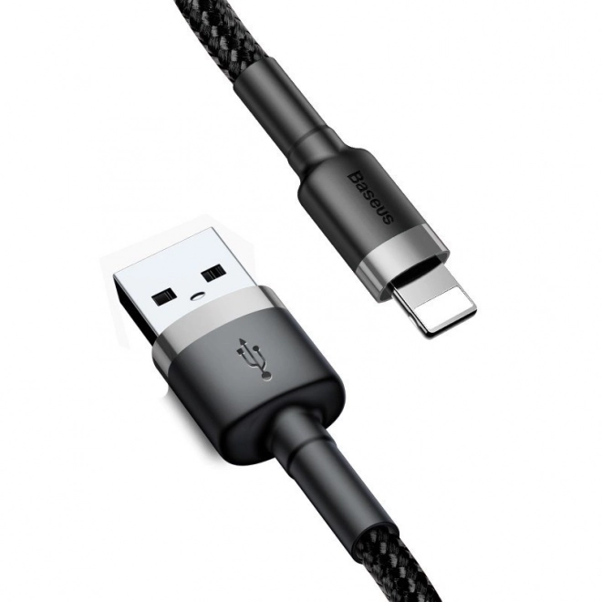 baseus lightning usb kábel 2,4 a 0,5 m szürke-fekete