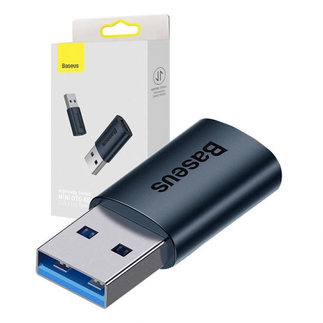 Baseus ingenuity usb-a usb-c otg adapter (kék)