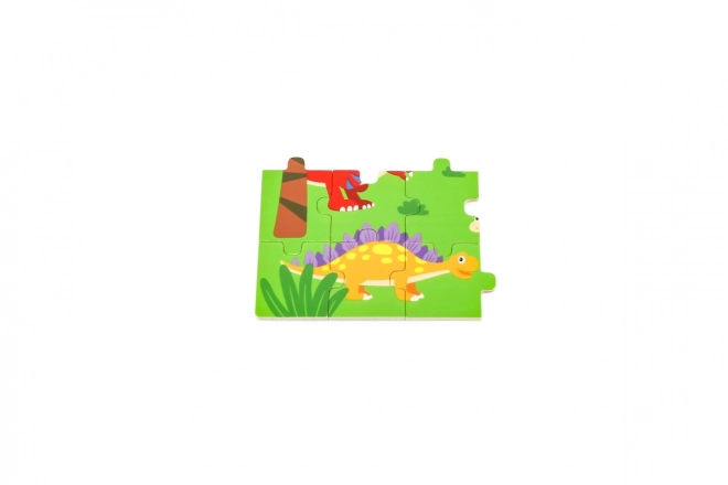 Fa puzzle dinoszauruszokkal