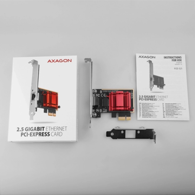 Pci-Express hálózati kártya AXAGON 2,5 Gigabit Ethernet