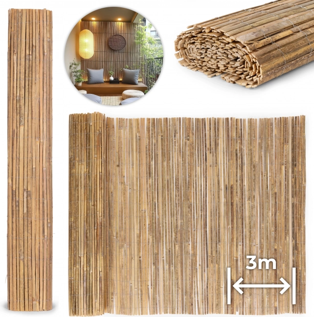 Kétoldalas bambusz szőnyeg 150x300 cm erkélyre, teraszra, kerítésre a MultiGarden-től