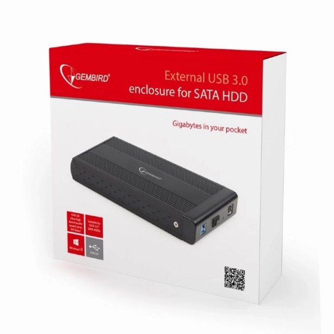 Külső merevlemez ház 3.5 USB 3.0 fekete