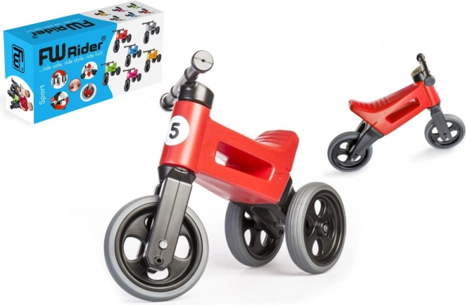 Funny Wheels Rider Sport 2az1-ben futóbicikli gyerekeknek – Piros