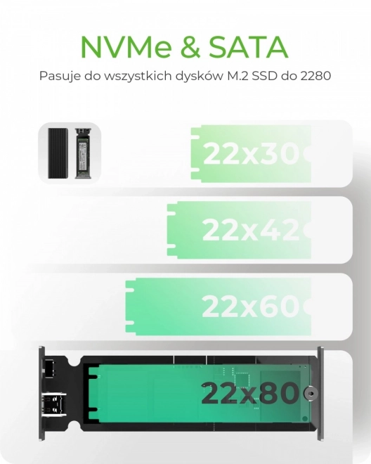 Icy Box M.2 NVME és SATA SSD ház