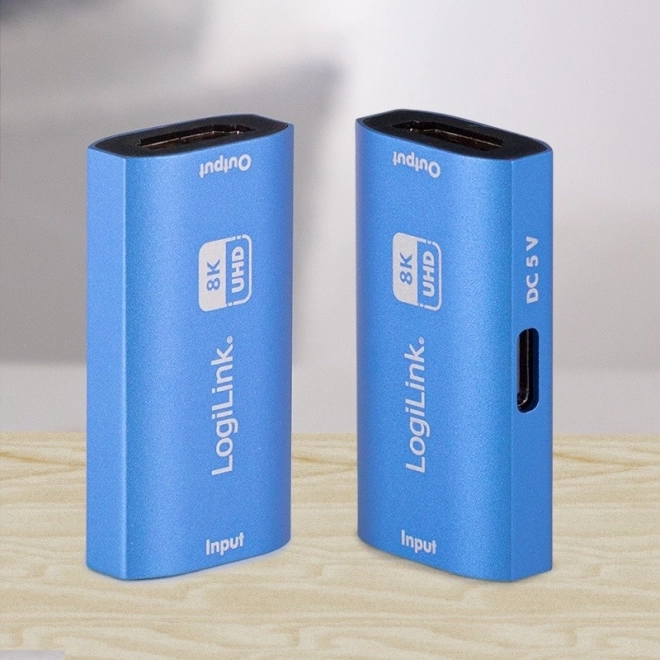 HDMI 8K/60HZ HDCP2.3, kék alumínium jelerősítő