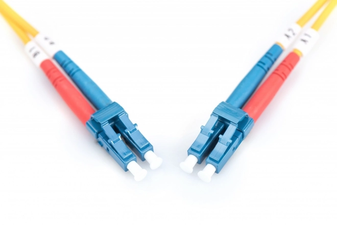 Patchcord együzemű 5m LC-LC duplex Sárga